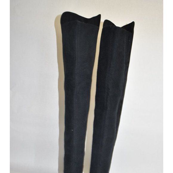 STUART WEITZMAN 'Reserve' 5050 Over the Knee Boot SUEDE BLACK 9 (P12) - Picture 8 of 10